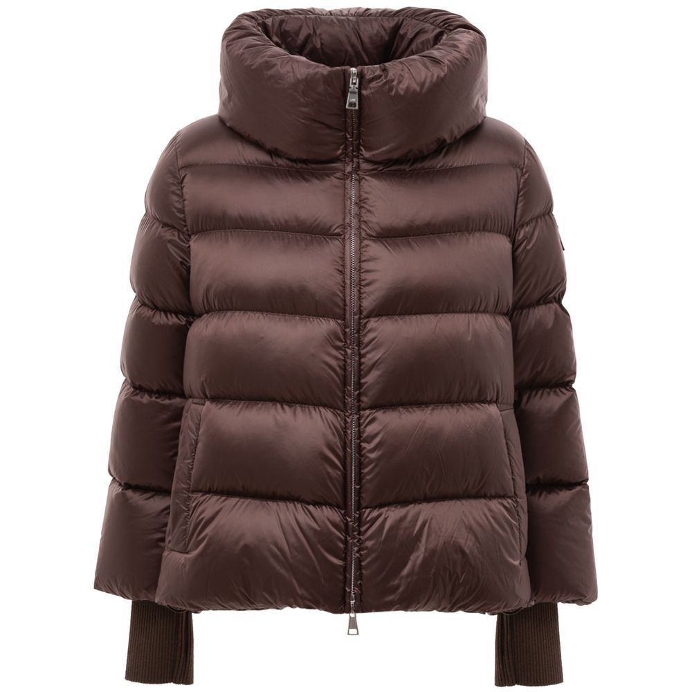 Brown Polyamide Jackets & Coat