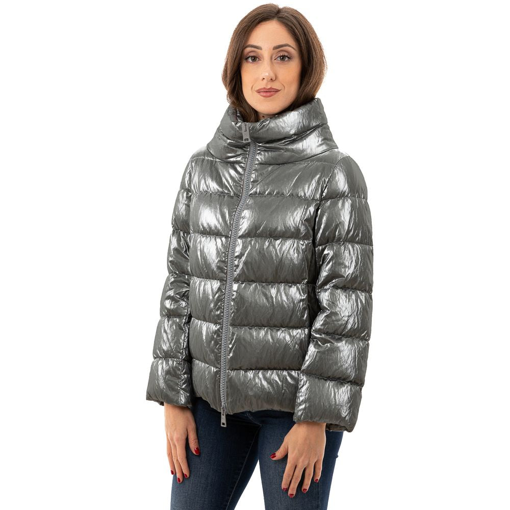  - Silver Viscose Jackets & Coat