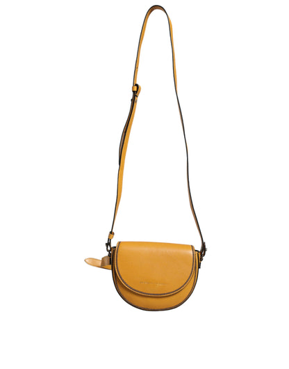 Light Brown Leather Logo Waist Strap Sling Bag - The Luxe Alliance