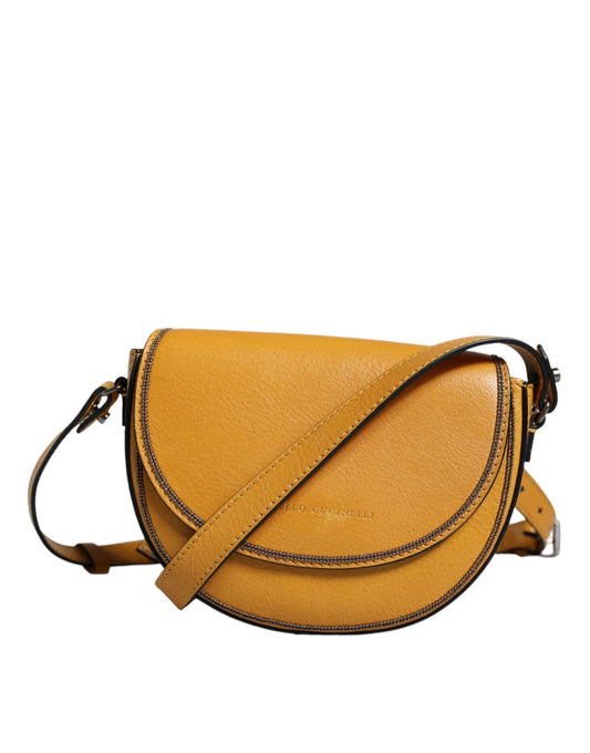 Light Brown Leather Logo Waist Strap Sling Bag - The Luxe Alliance