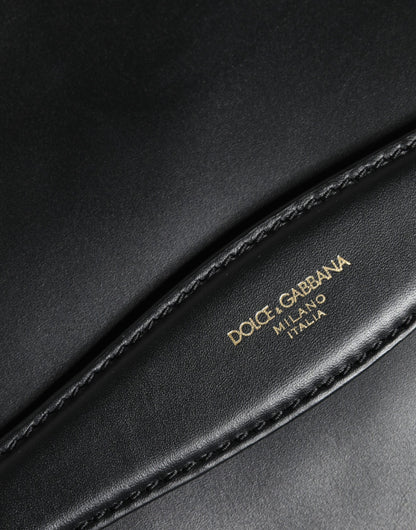 Black Calfskin Leather Mediterranean Pouch Bag - The Luxe Alliance