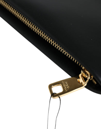 Black Calfskin Leather Mediterranean Pouch Bag - The Luxe Alliance