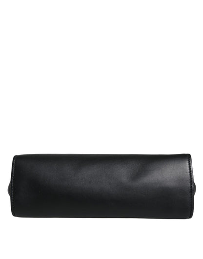 Black Leather SICILY Top Handle Crossbody Bag - The Luxe Alliance