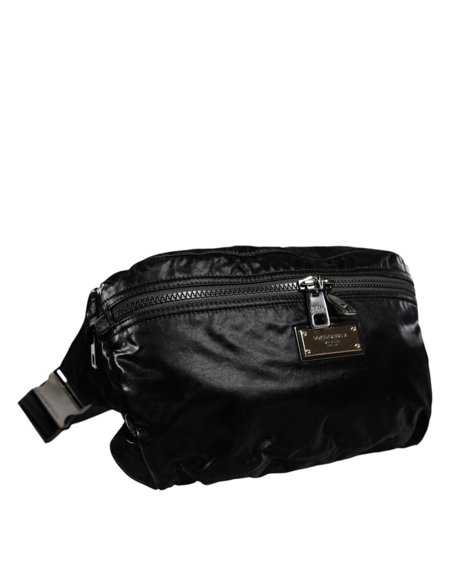 Black Nylon Fabric Belt Waist Fanny Pack Bag - The Luxe Alliance