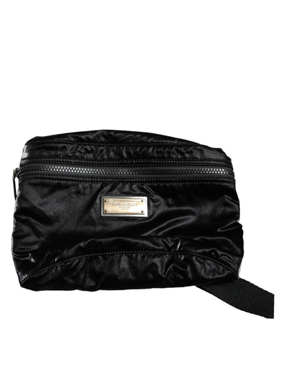 Black Nylon Fabric Belt Waist Fanny Pack Bag - The Luxe Alliance