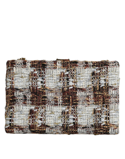 Multicolor Tweed Floral Clutch Crossbody Bag - The Luxe Alliance