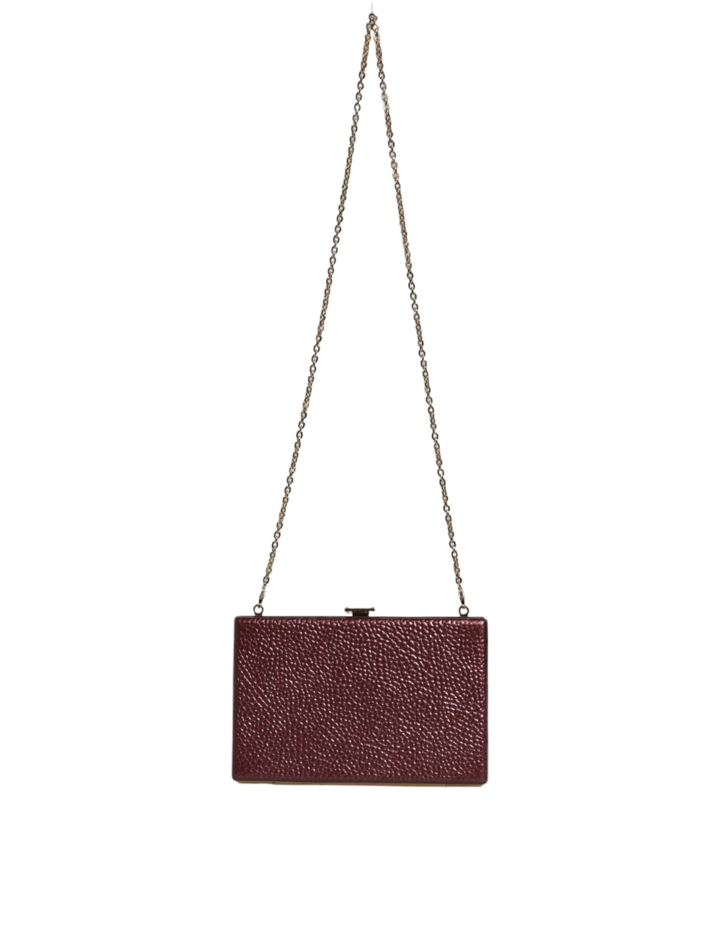 Maroon Leather Clutch Evening Crossbody Bag - The Luxe Alliance