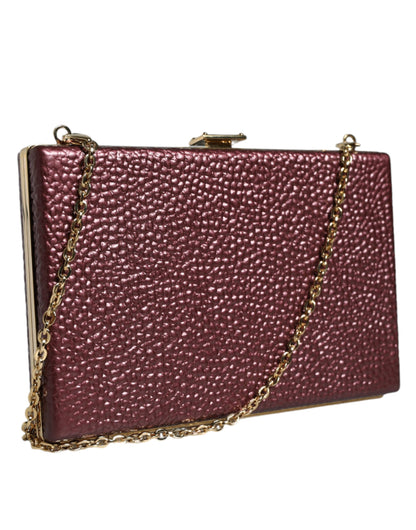 Maroon Leather Clutch Evening Crossbody Bag - The Luxe Alliance