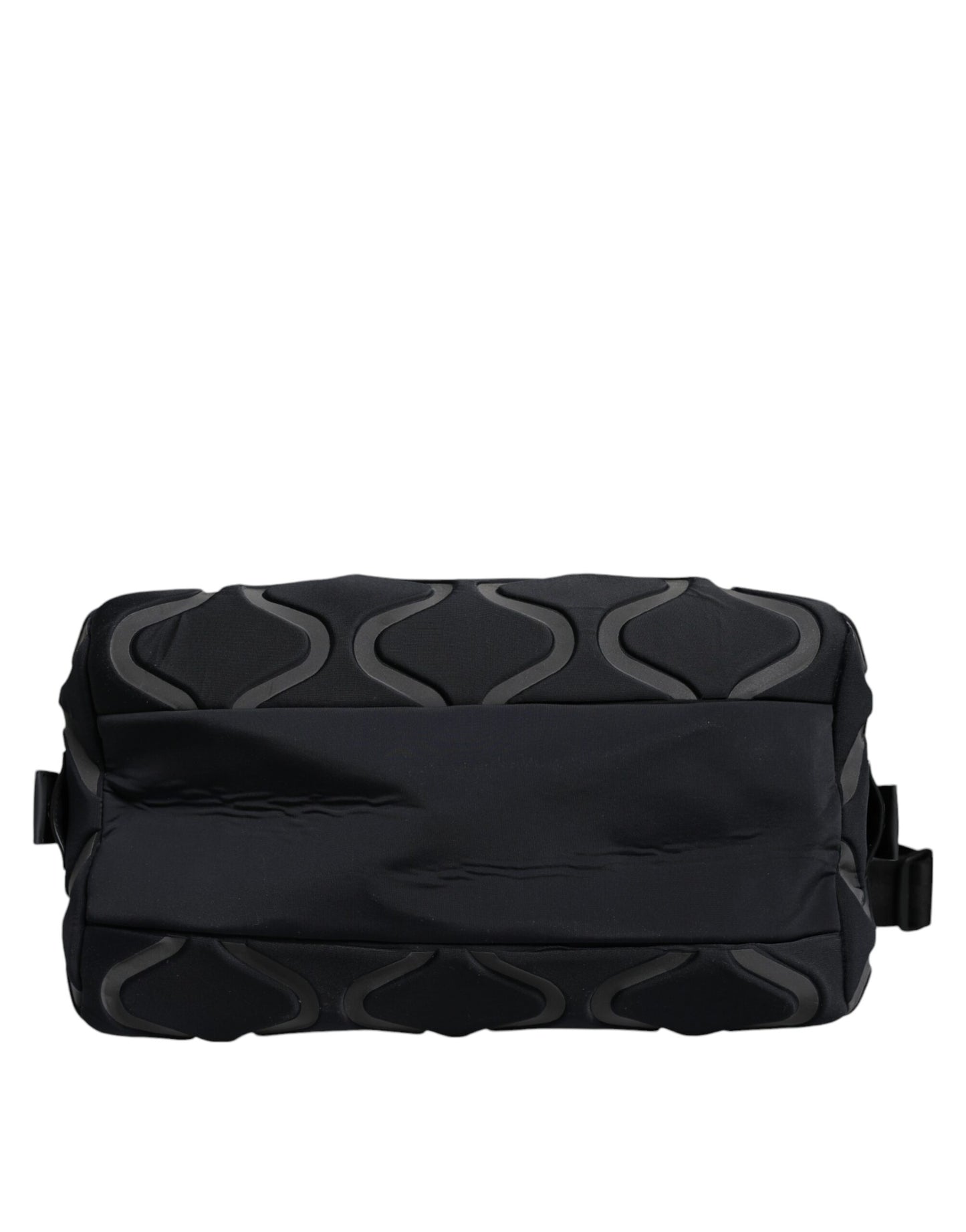 Black Neoprene Logo Sport Gym Duffel Shoulder Bag - The Luxe Alliance