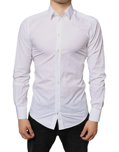 White Cotton Collared Men Formal Dress Shirt - The Luxe Alliance