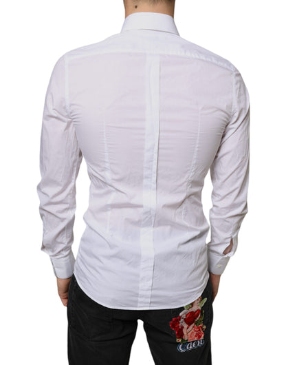 White Cotton Collared Men Formal Dress Shirt - The Luxe Alliance