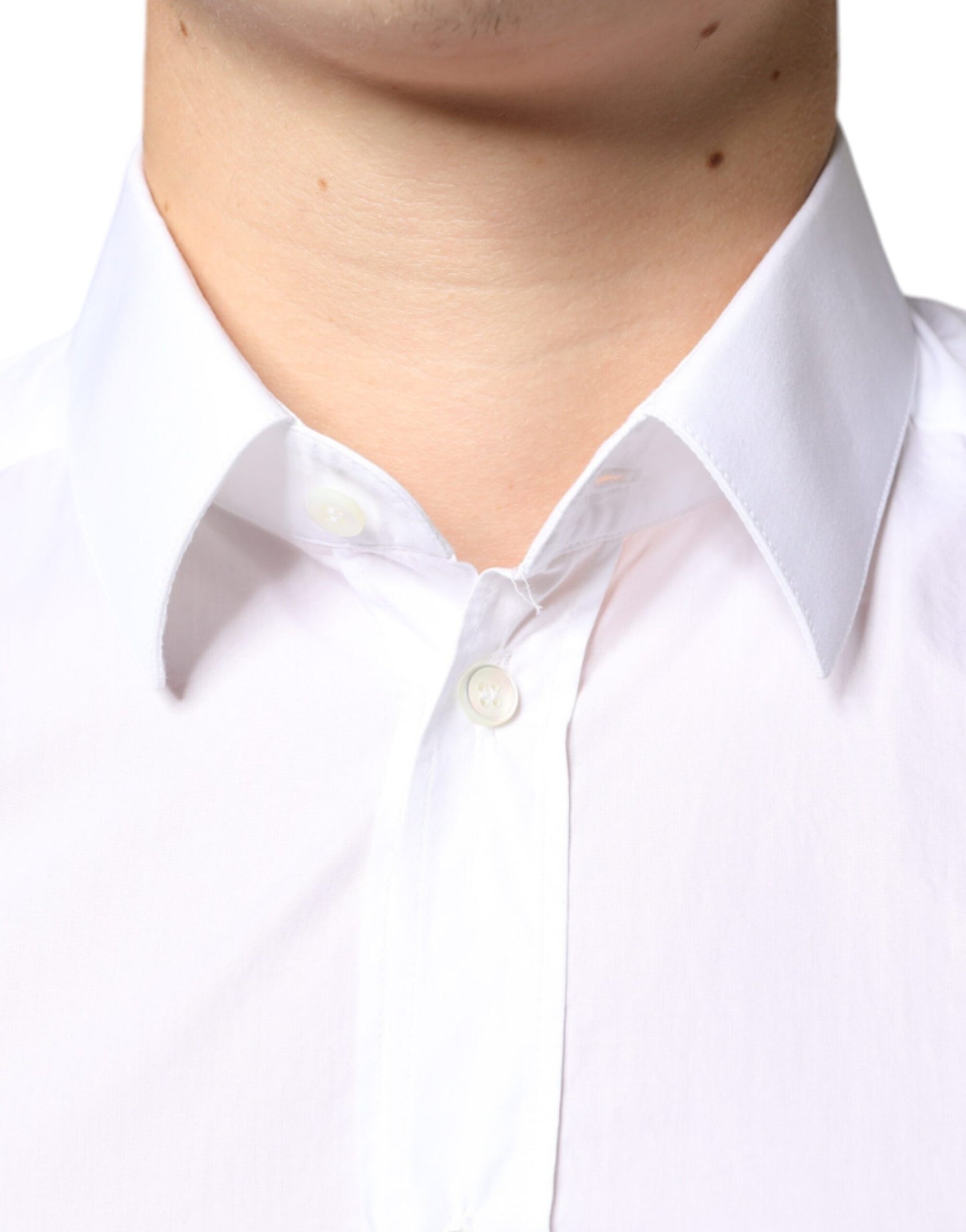 White Cotton Collared Men Formal Dress Shirt - The Luxe Alliance