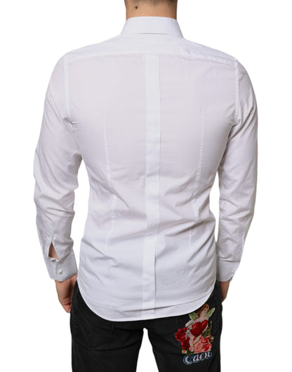 White Bib Cotton Poplin Formal Dress Shirt - The Luxe Alliance