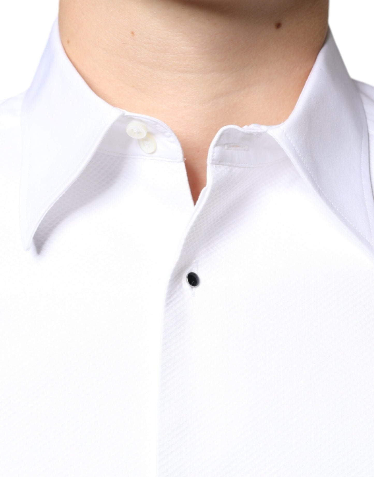 White Bib Cotton Poplin Formal Dress Shirt - The Luxe Alliance