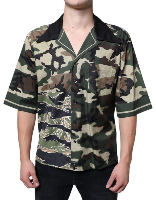 Multicolor Camouflage Button Down Men Casual Shirt - The Luxe Alliance