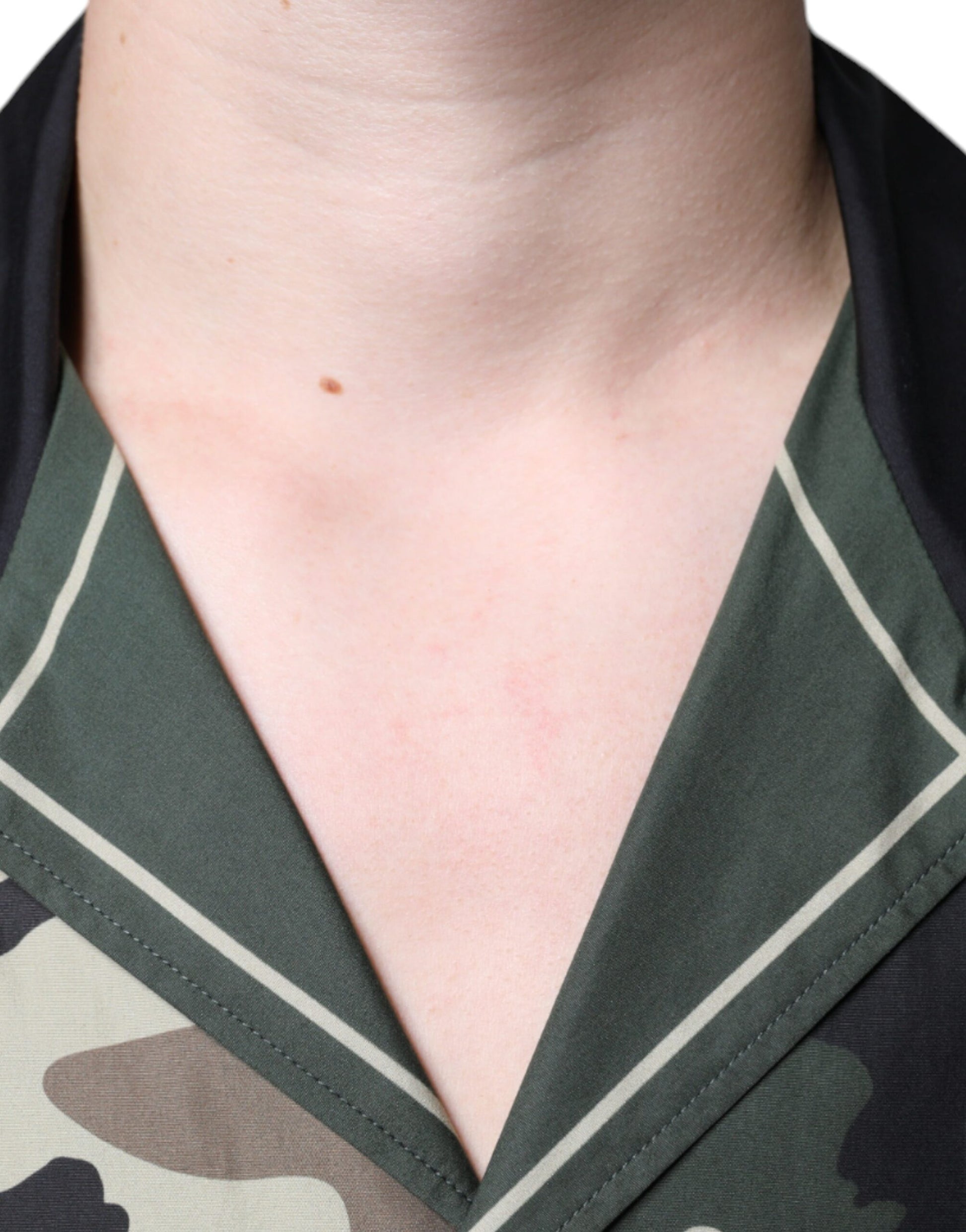 Dolce & Gabbana Multicolor Camouflage Button Down Casual Shirt