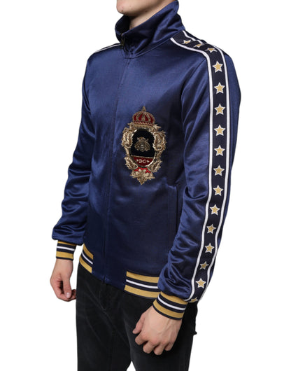 Blue Heraldic Patch Stripe King Bee Sweater - The Luxe Alliance