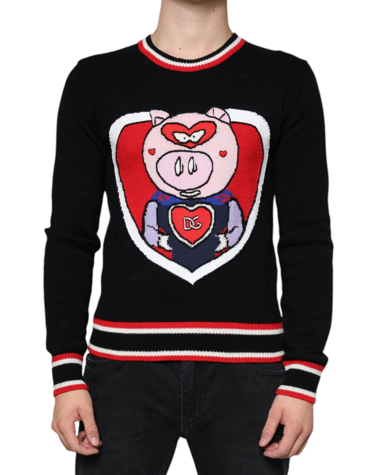  - Black Cashmere Pig of the Year Pullover Sweater