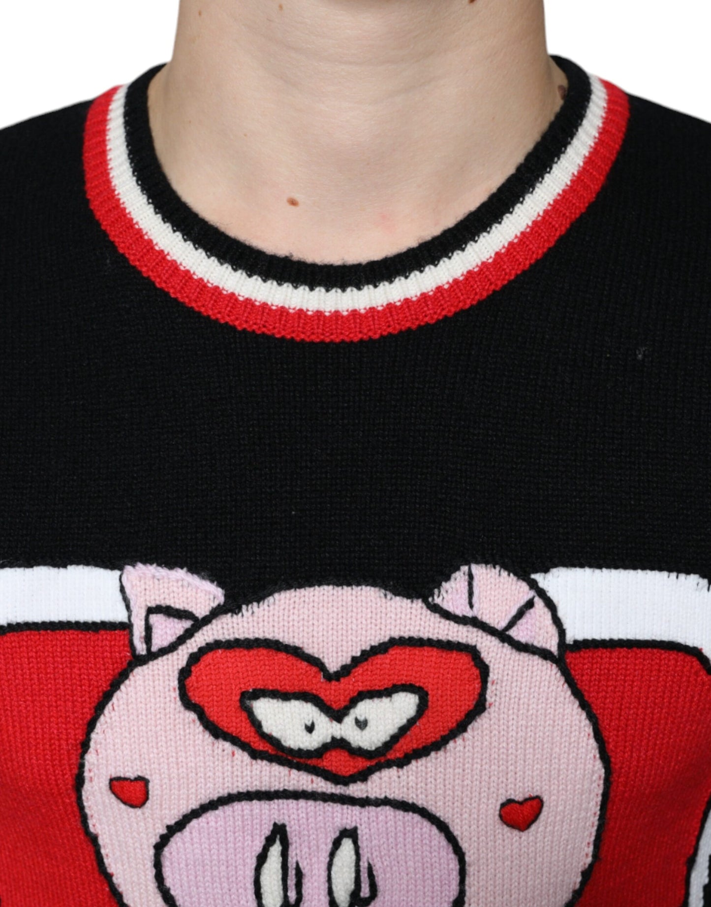  - Black Cashmere Pig of the Year Pullover Sweater