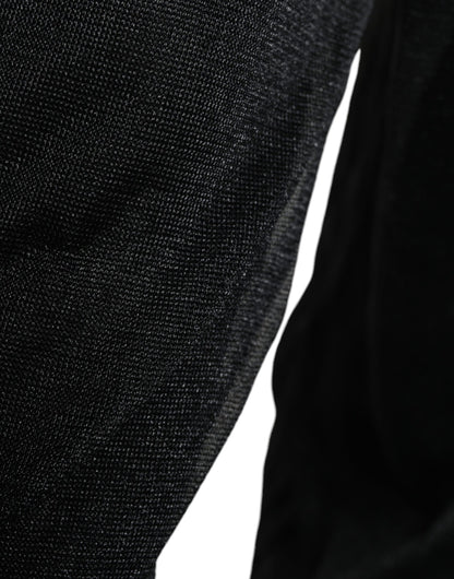  - Black Polyester Pullover Sweatshirt Sweater