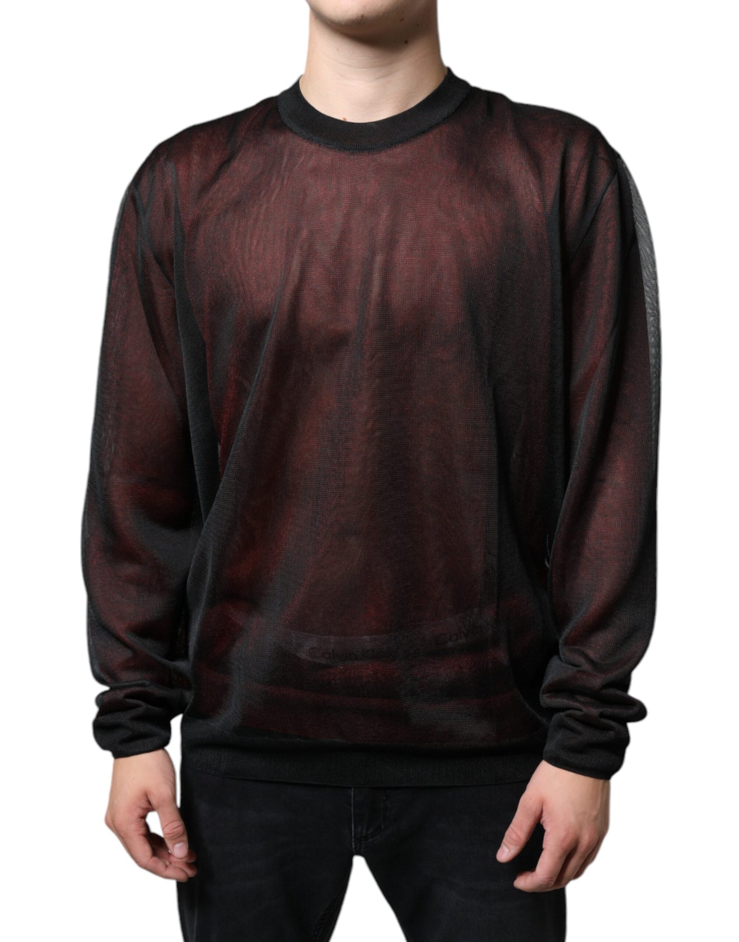  - Brown Polyester Pullover Sweatshirt Sweater