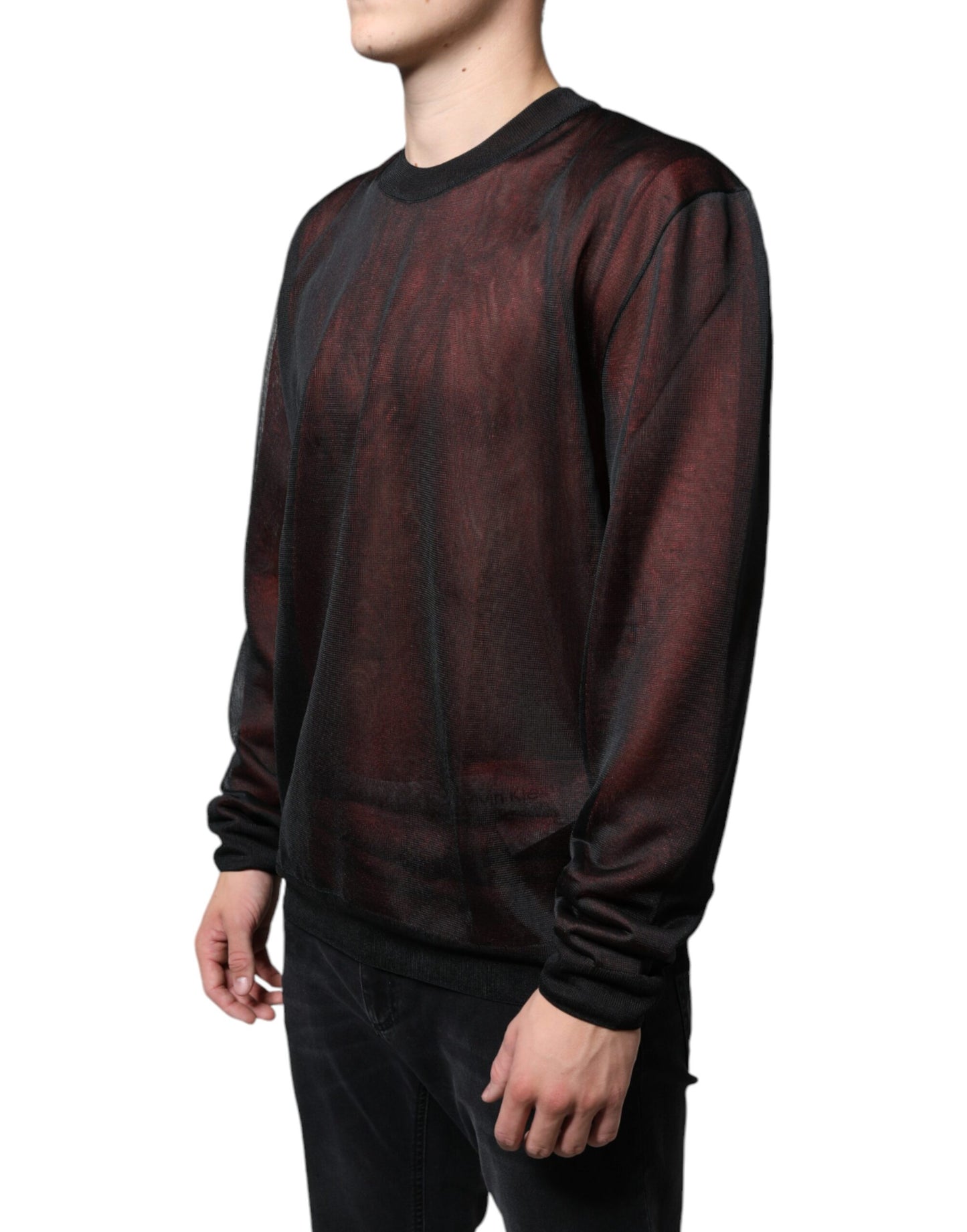  - Brown Polyester Pullover Sweatshirt Sweater