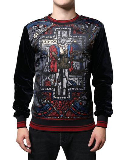  - Multicolor Jacquard Crew Neck Sweatshirt Sweater