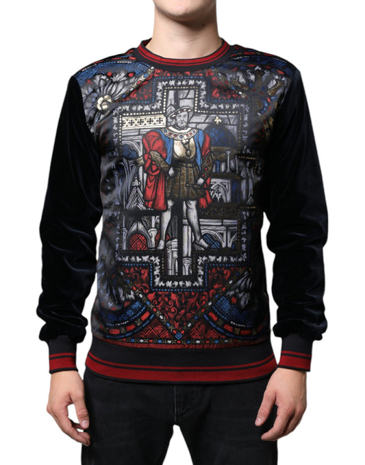  - Multicolor Jacquard Crew Neck Sweatshirt Sweater