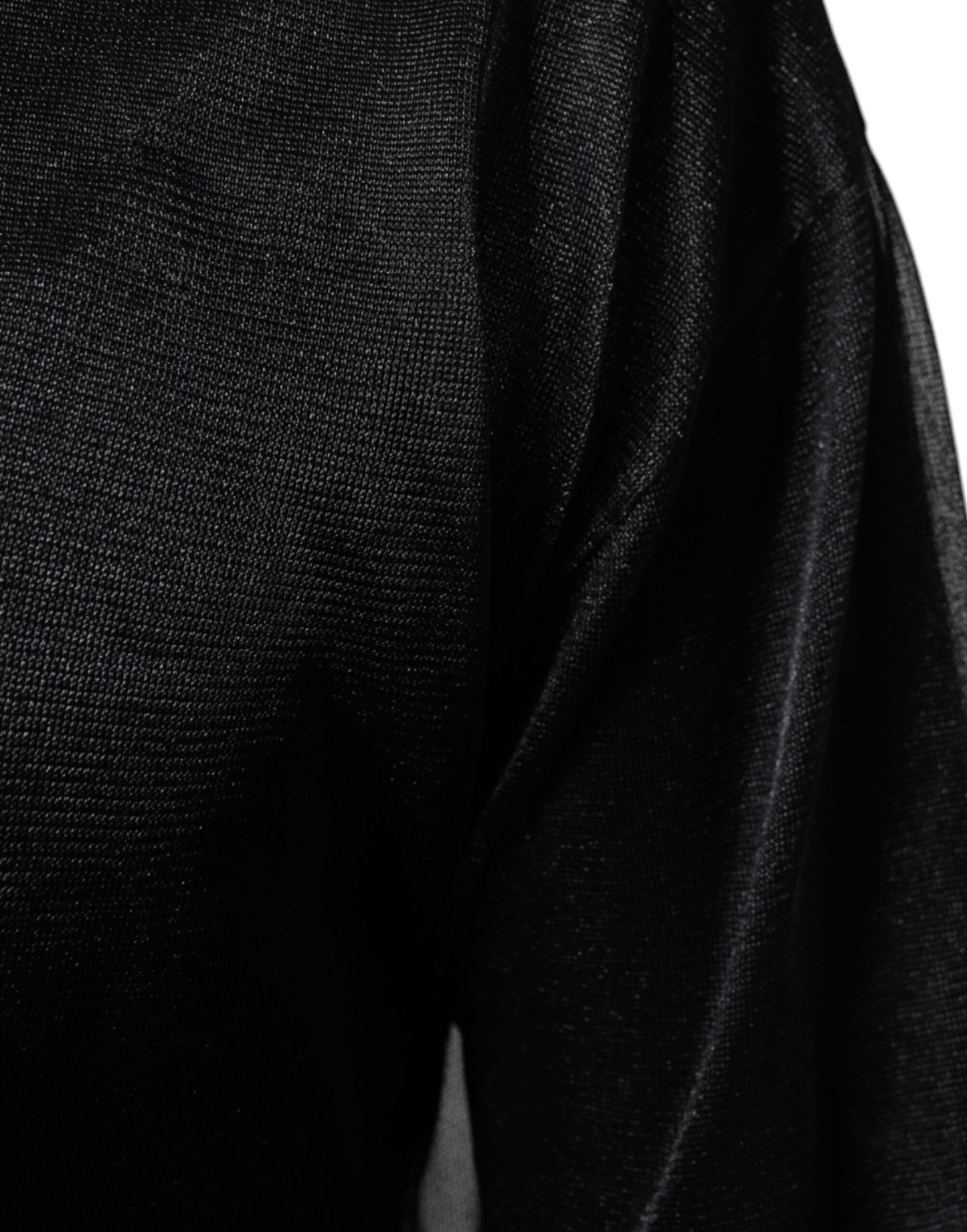  - Black Polyester Pullover Sweatshirt Sweater