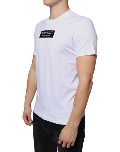  - White Cotton DG Applique Casual T-shirt