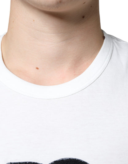  - White Cotton DG Logo Print T-shirt