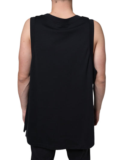  - Black Cotton Born To Be Free Sleeveless T-shirt