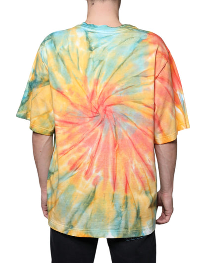 Multicolor Tie-Dye Logo Cotton T-shirt - The Luxe Alliance