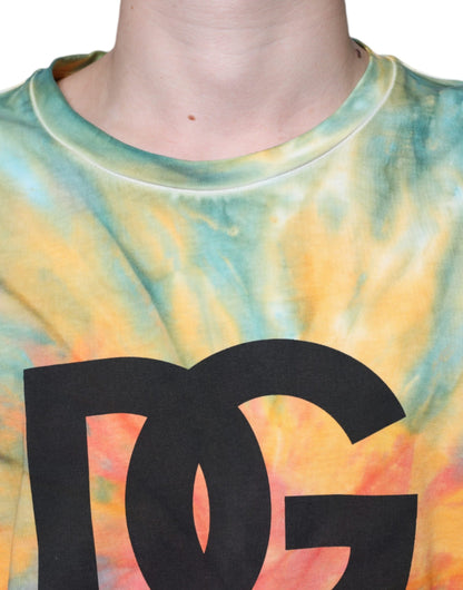 Multicolor Tie-Dye Logo Cotton T-shirt - The Luxe Alliance