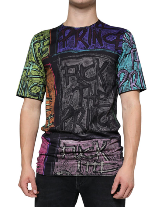  - Multicolor Graphic Print Cotton T-shirt