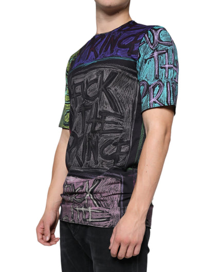  - Multicolor Graphic Print Cotton T-shirt