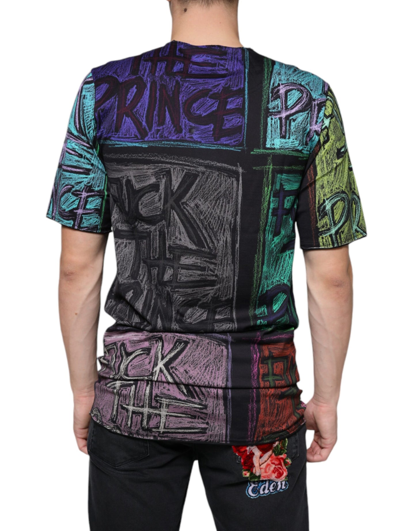 - Multicolor Graphic Print Cotton T-shirt