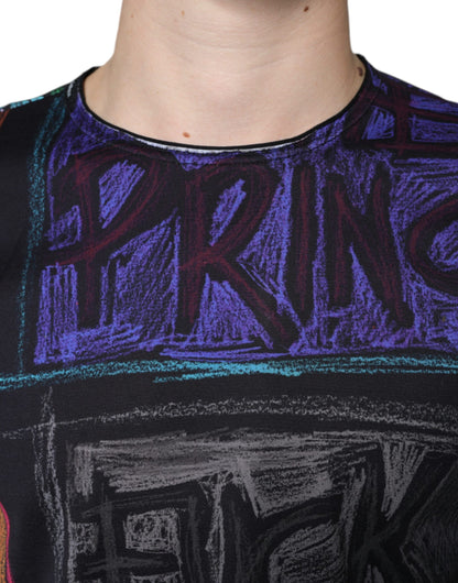  - Multicolor Graphic Print Cotton T-shirt
