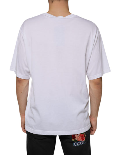  - White Metal DG Logo Cotton Short Sleeves T-shirt