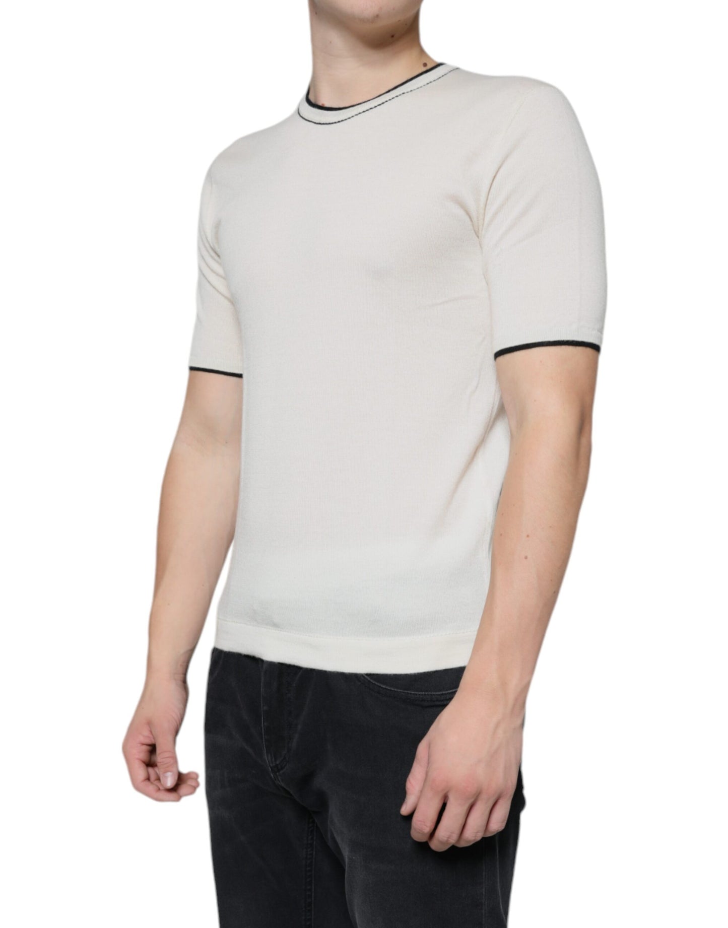  - Off White Cashmere Short Sleeves T-shirt