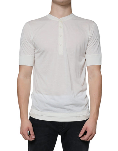  - Off White Cotton Short Sleeves T-shirt