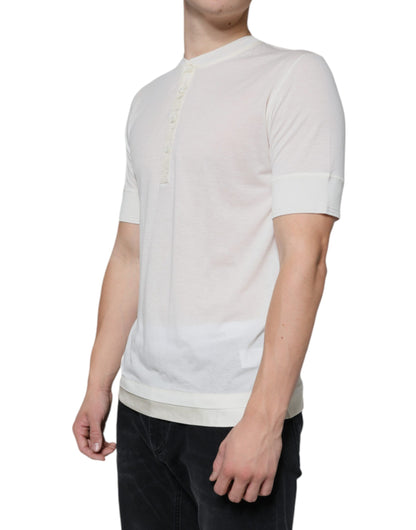  - Off White Cotton Short Sleeves T-shirt