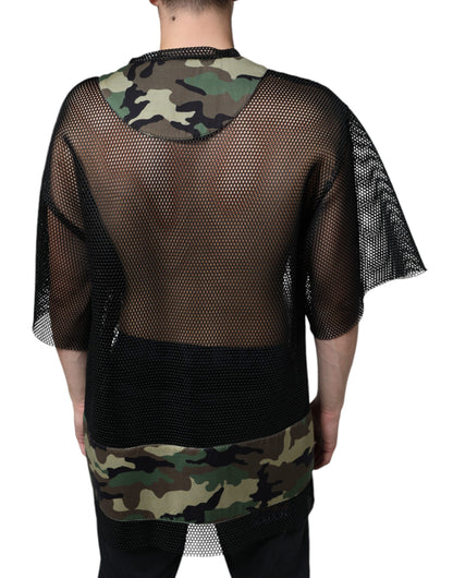  - Black Mesh Camouflage Short Sleeves T-shirt