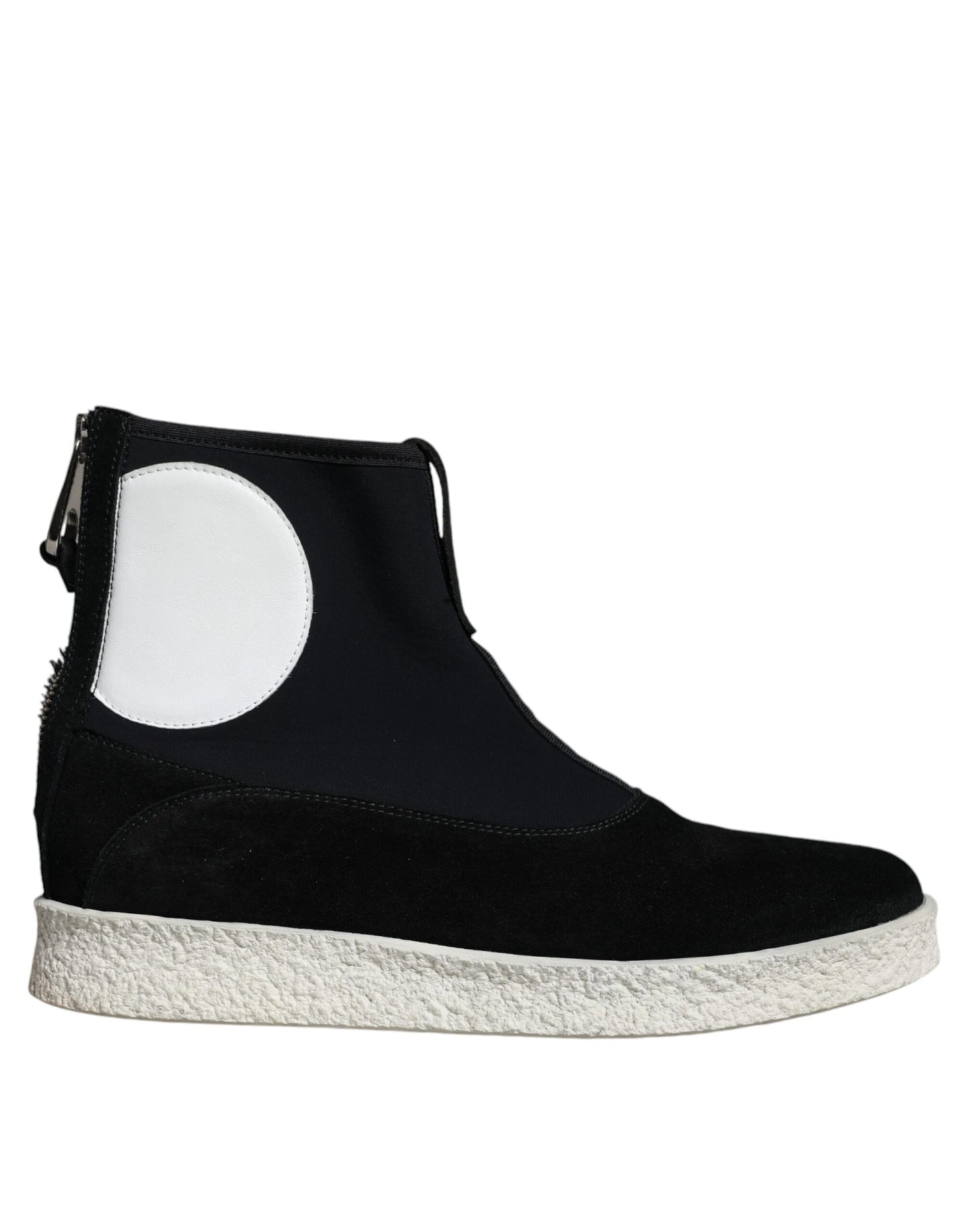  - Black White Neoprene Takeshi Mid Calf Boots Shoes