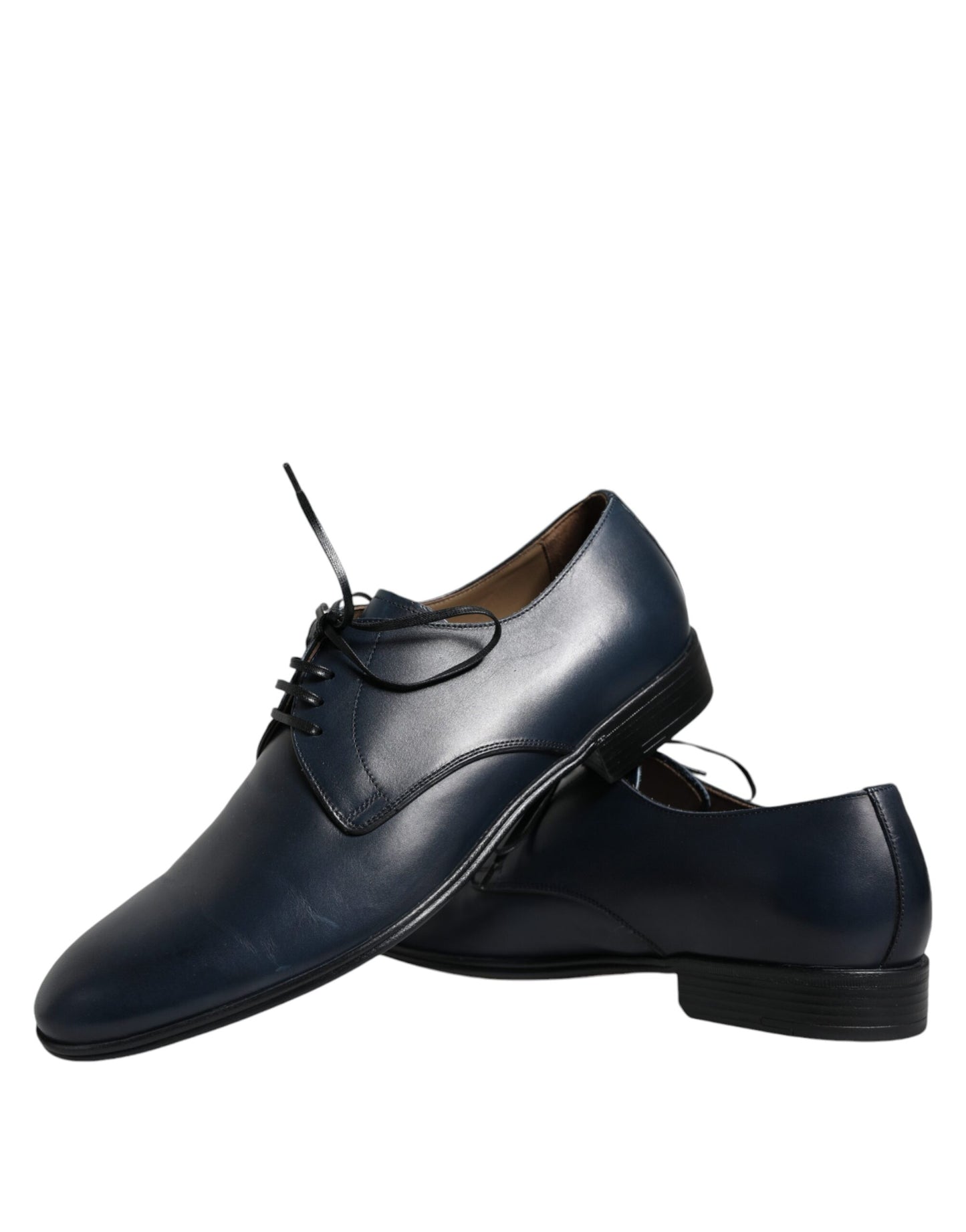  - Navy Blue Leather Derby Dress Formal Shoes