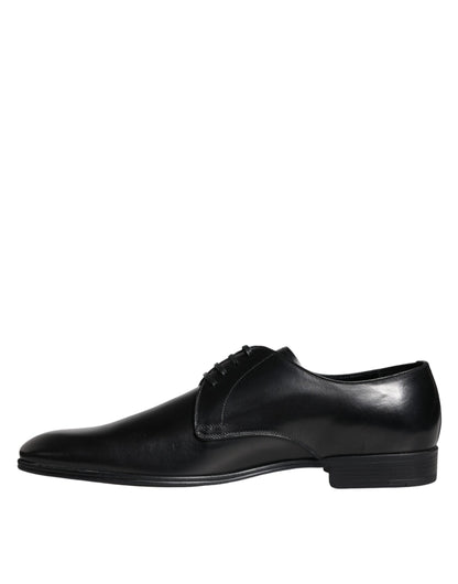 Black Leather Derby Formal Dress Shoes - The Luxe Alliance