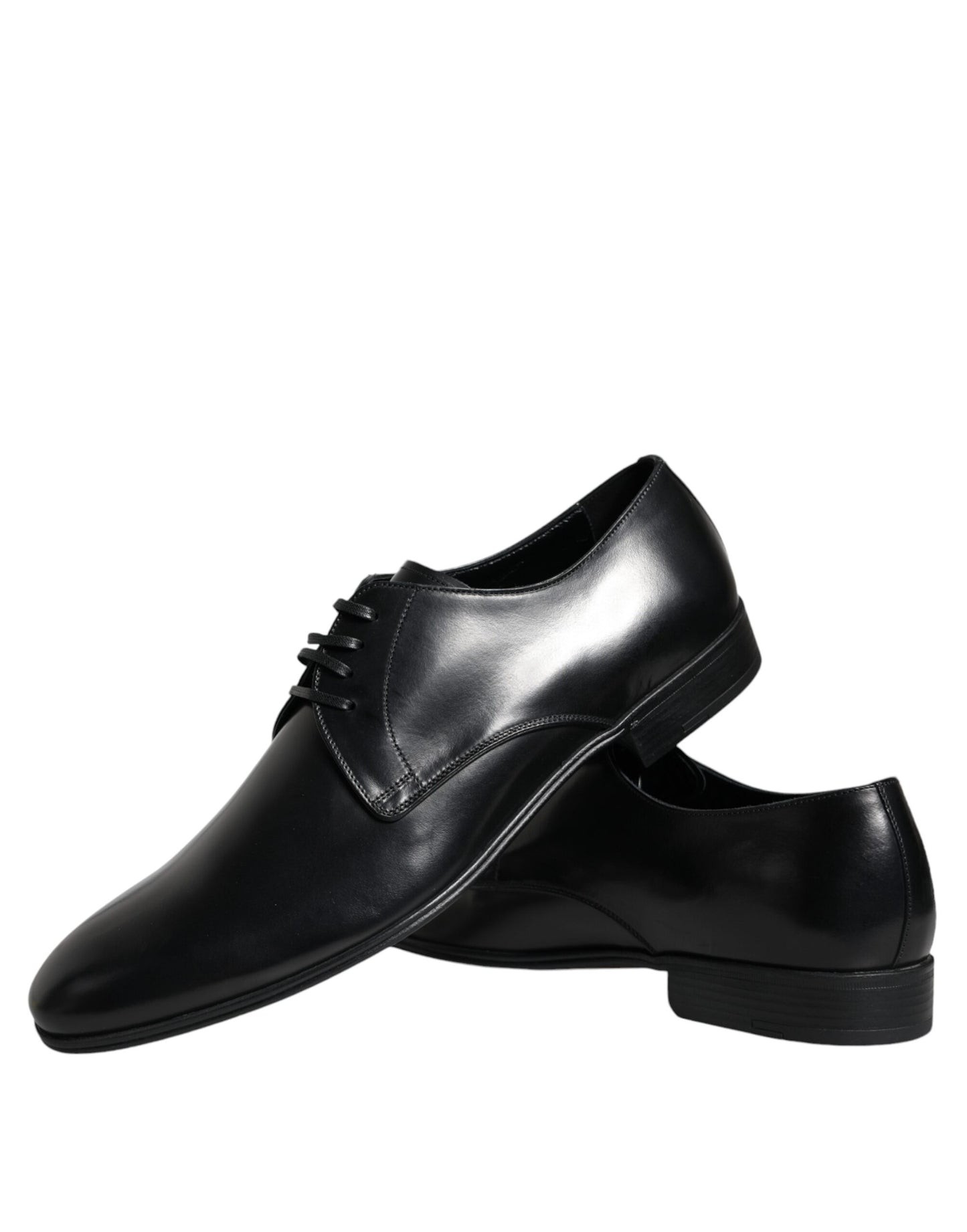 Black Leather Derby Formal Dress Shoes - The Luxe Alliance