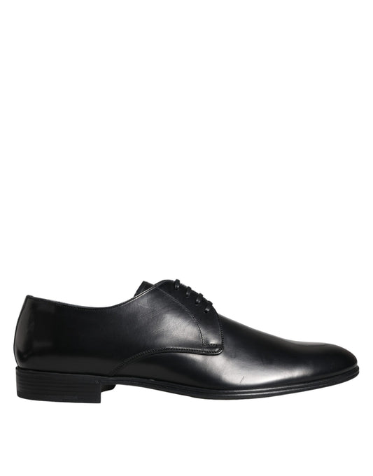 Black Leather Derby Formal Dress Shoes - The Luxe Alliance