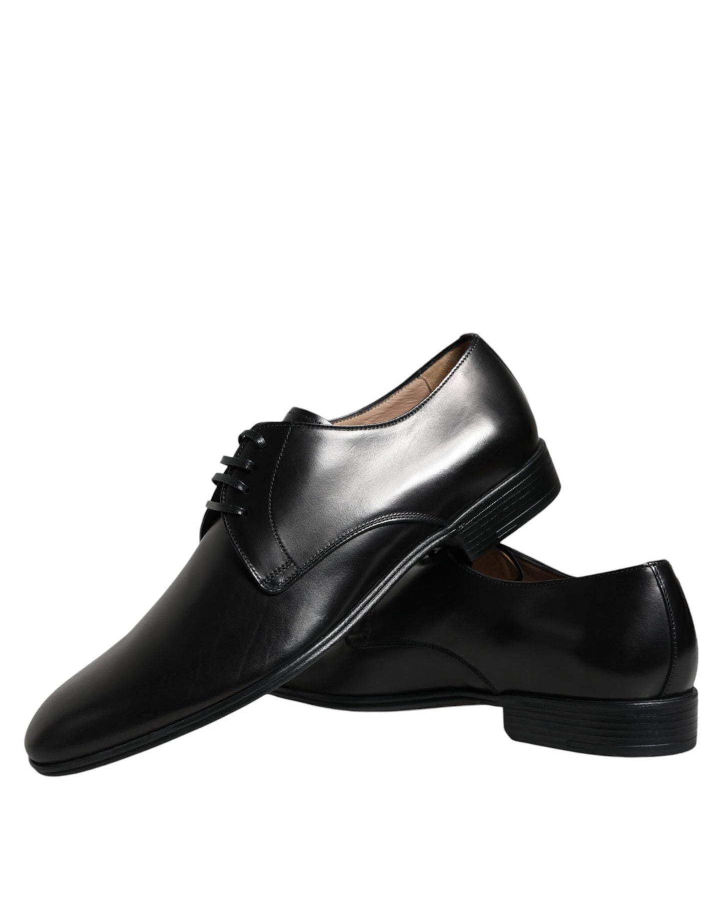  - Black Leather Derby Formal Dress Shoes