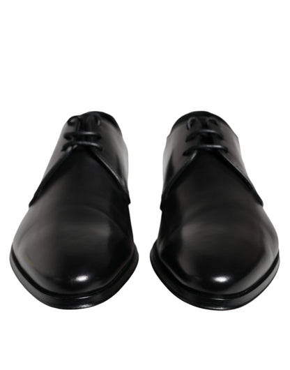  - Black Leather Derby Formal Dress Shoes